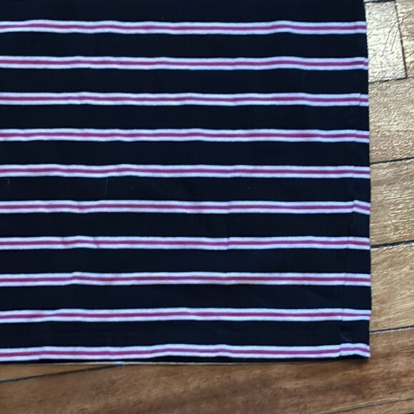 H&M Women’s Dark navy pink and white striped scoop neck tshirt size s - Picture 5 of 7